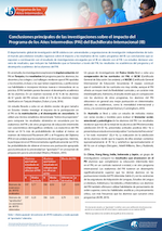Conclusiones principales de las investigaciones sobre el impacto del PAI
